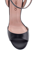 Women's Leather Heel Detailed Sandals | Derimod
