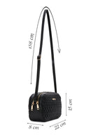 Women's Black Long Strap Quilted Crossbody Bag | Derimod