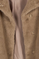 Ampezzo Woman Beige Short Teddy Coats | Derimod
