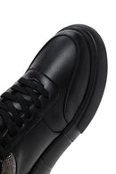 Women's Black Thick Soled Stone Sneaker | Derimod