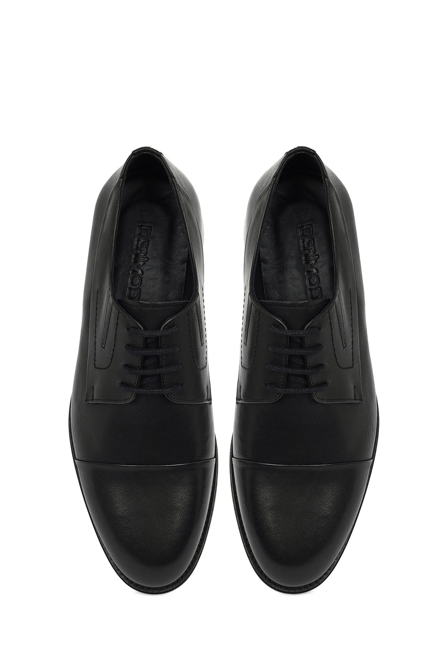 Men's Black Laced Leather Classic Shoes