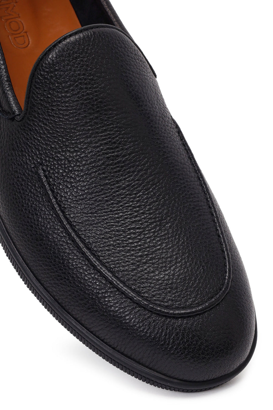 Men's Black Leather Casual Loafer