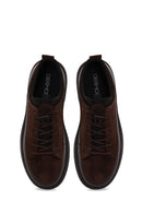 Male Brown Lace-Up Thick-Soled Leather Sneaker | Derimod