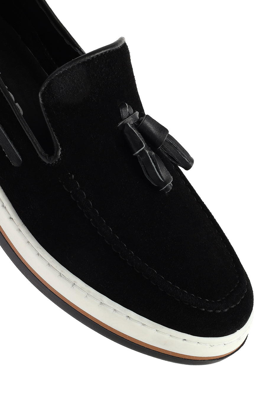 Erkek Siyah Süet Deri Casual Loafer