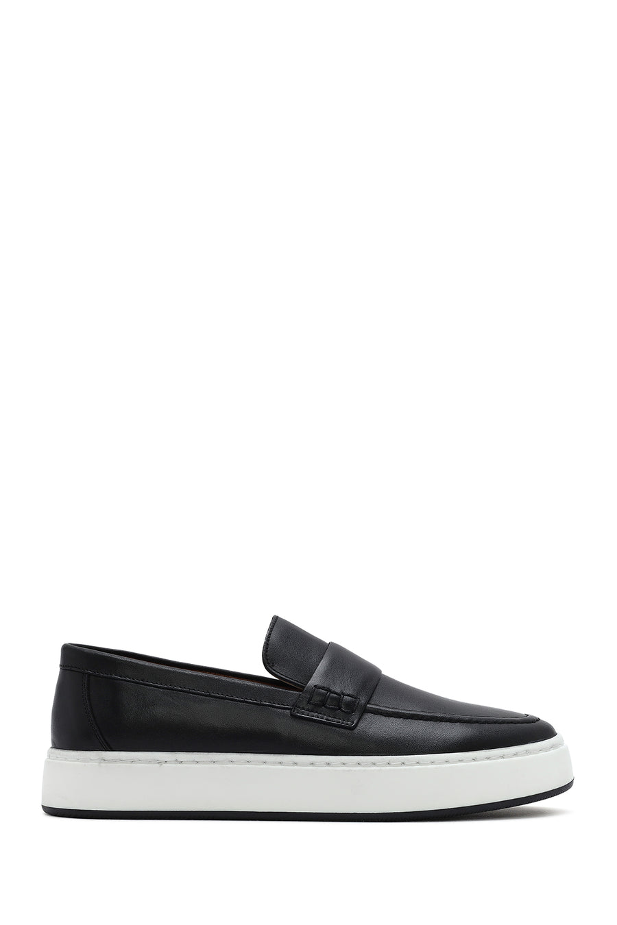 Erkek Siyah Deri Loafer 25SFD620318 | Derimod