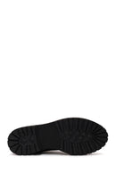 Woman Black Zip Closure Combat Boots | Derimod
