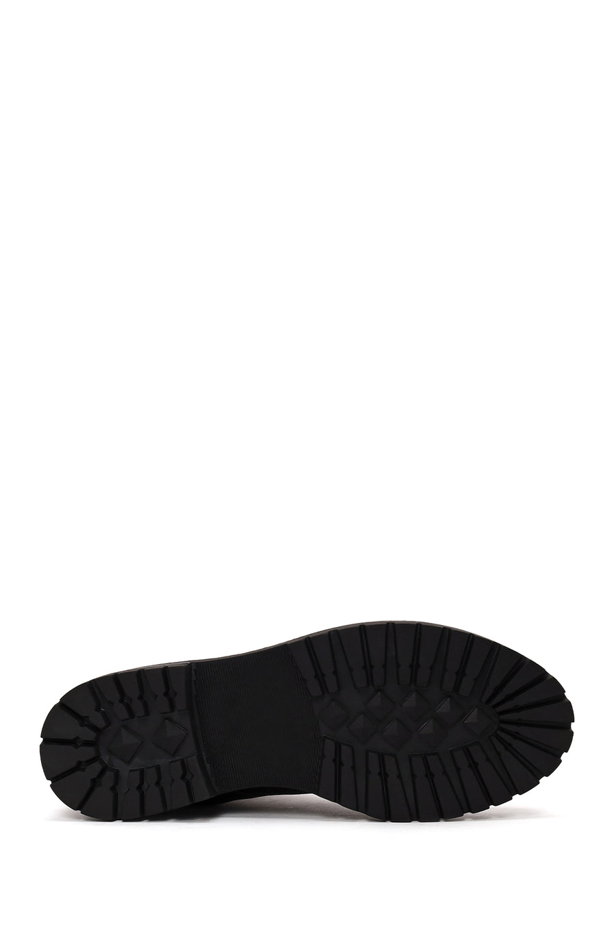 Woman Black Zip Closure Combat Boots
