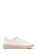 Alberto Guardiani Men's White New Era Lace-Up Leather Sneakers | Derimod