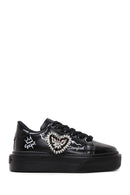 Women's Black Stone Sneaker | Derimod