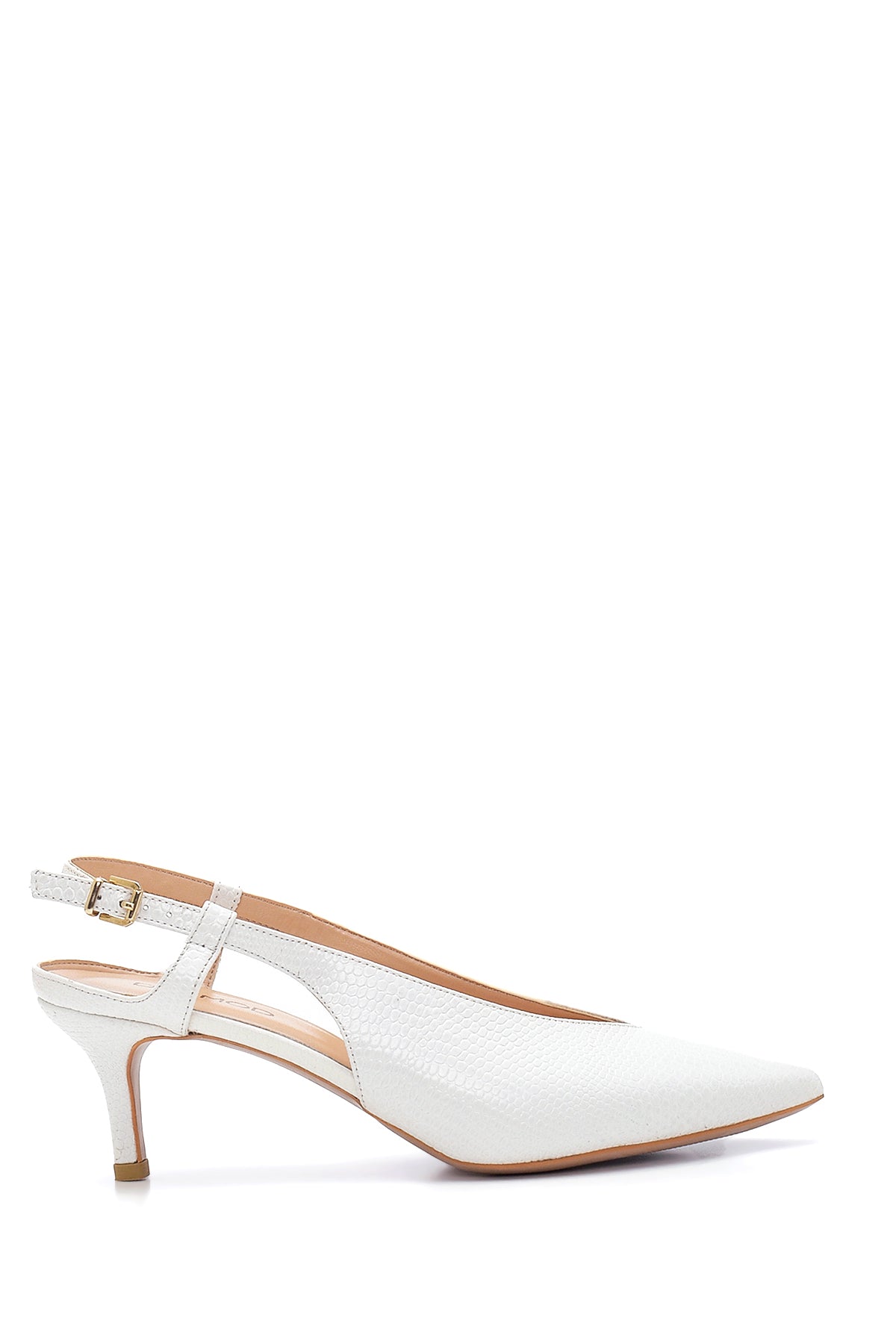 Women's Leather Printed Heeled Shoes 20SFD140326 | Derimod