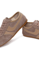Kadın Vizon Bağcıklı Süet Deri Sneaker | Derimod
