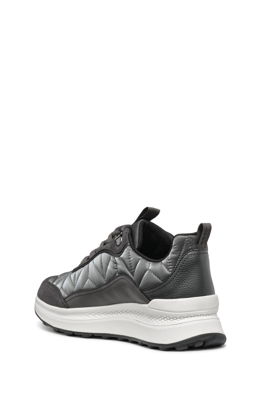 Geox Kadın Gri Bağcıklı Kalın Tabanlı Kumaş Sneaker