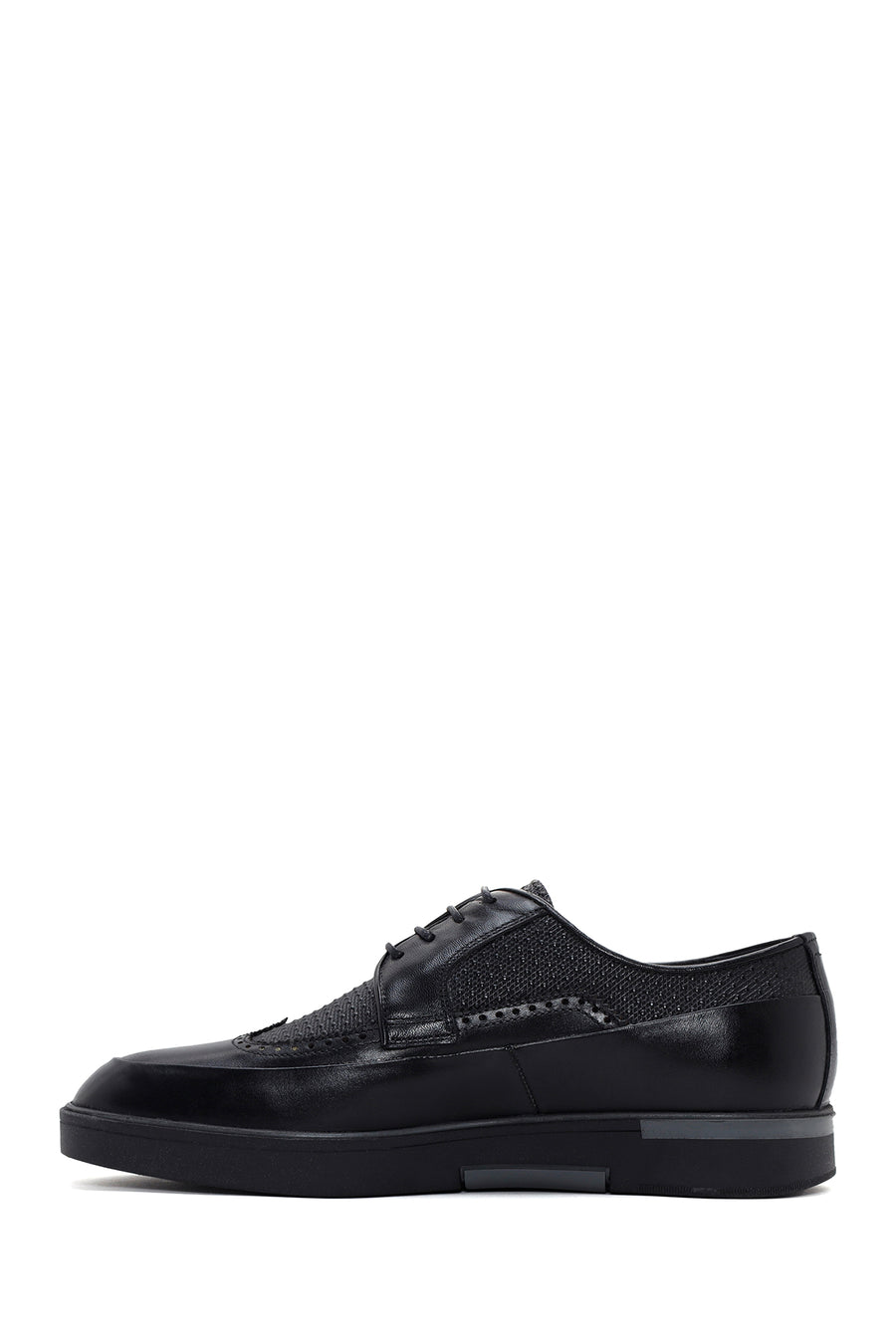 Men's Black Leather Casual Shoes