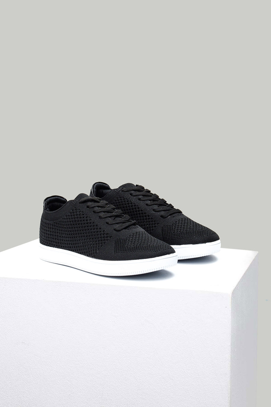 Black Fabric Women's Sneaker