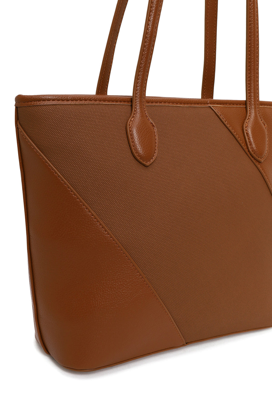 Woman Tan Long-Strap Shoulder Bag