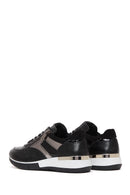 Women's Black Leather Sneaker | Derimod