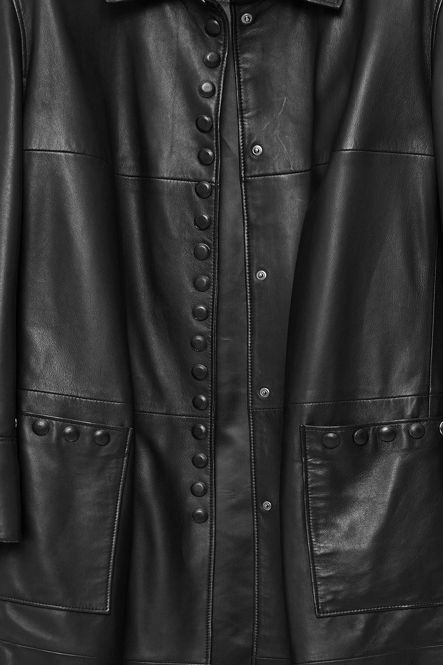 Stella Women's Black Regular Leather Trench Coat