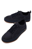 Male Navy Lace-up Nubuck Leather Sneaker | Derimod