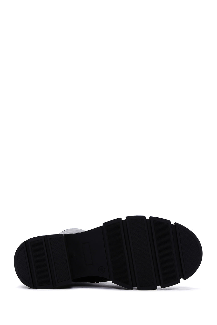Woman Black Zippered Leather Postal Boots