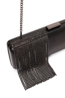 Women's Black Accessory Detailed Long Chain Strap Mini Clutch Bag | Derimod