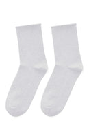 Women's White 70% Cotton, 18% Polyamide, 2% Elastane Socks | Derimod