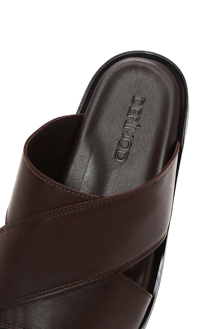 Men's Brown Leather Slippers