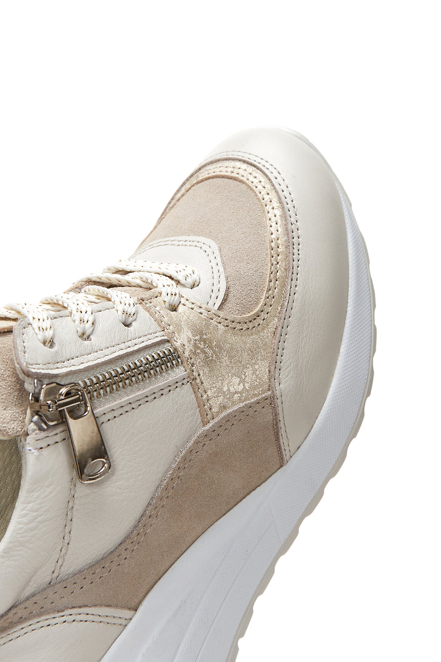 Women's Leather High Sole Sneaker
