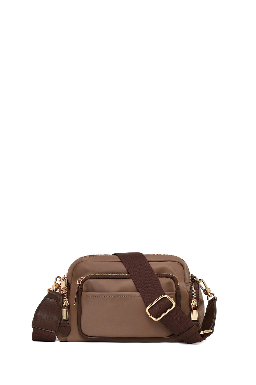 Woman Brown Fabric Mini Crossbody Bag 26PBD24906F | Derimod