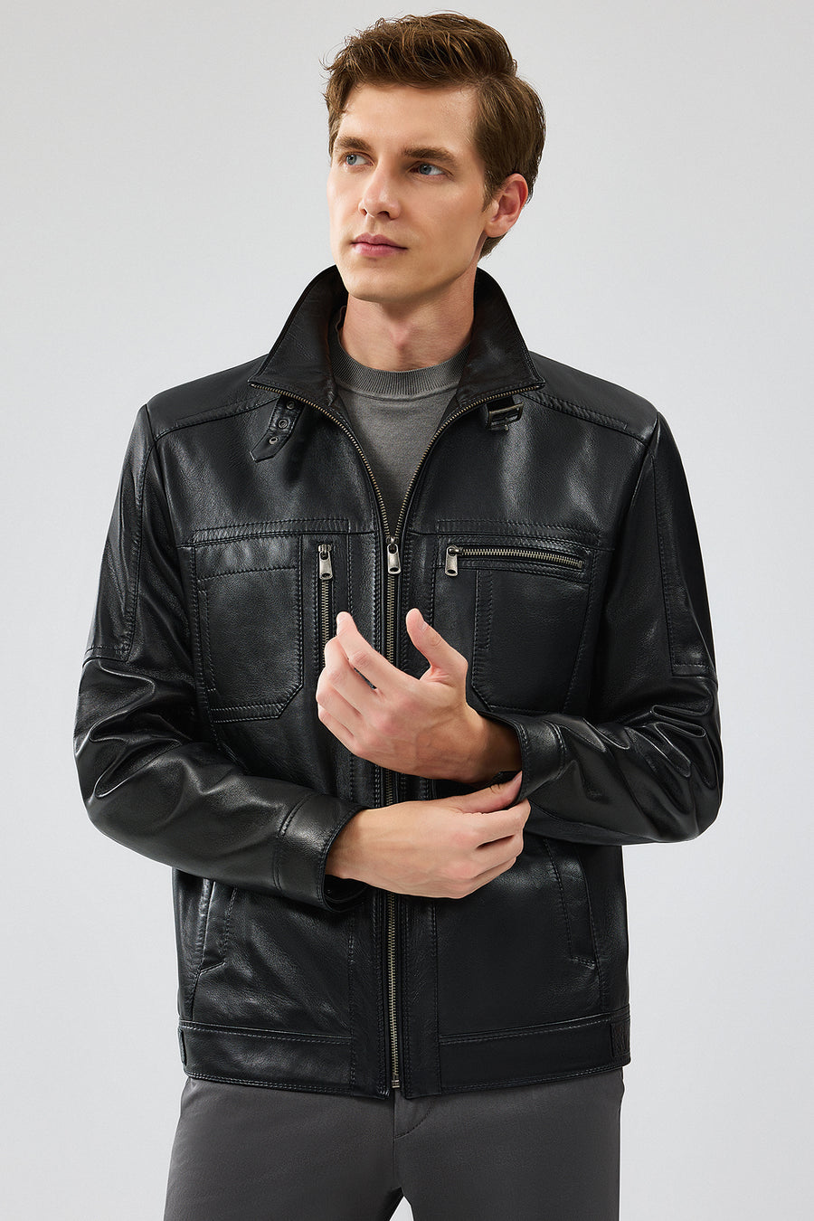 
Muller-X Men's Black Leather Jacket
