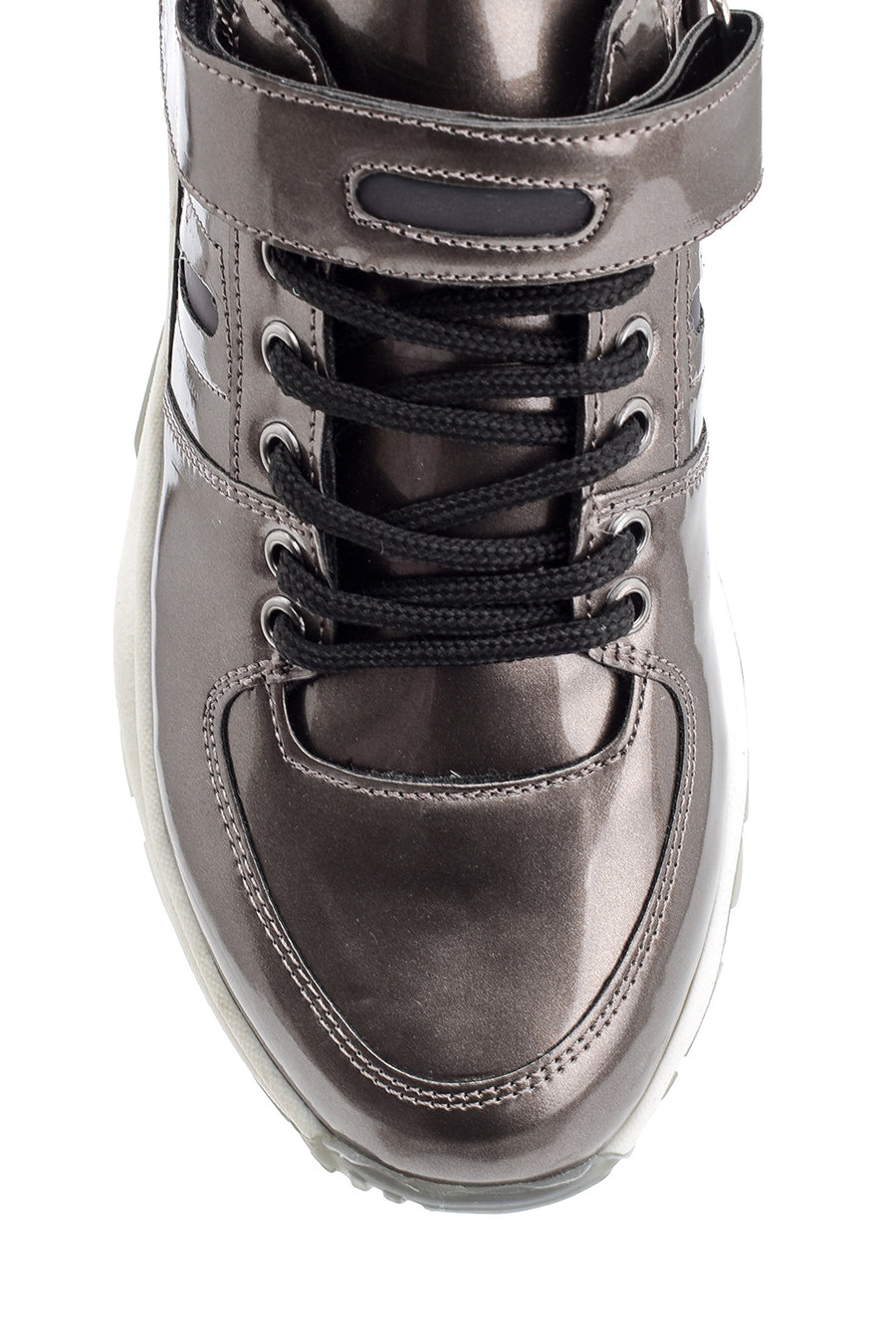 Kadın Yüksek Tabanlı Rugan Detaylı Sneaker