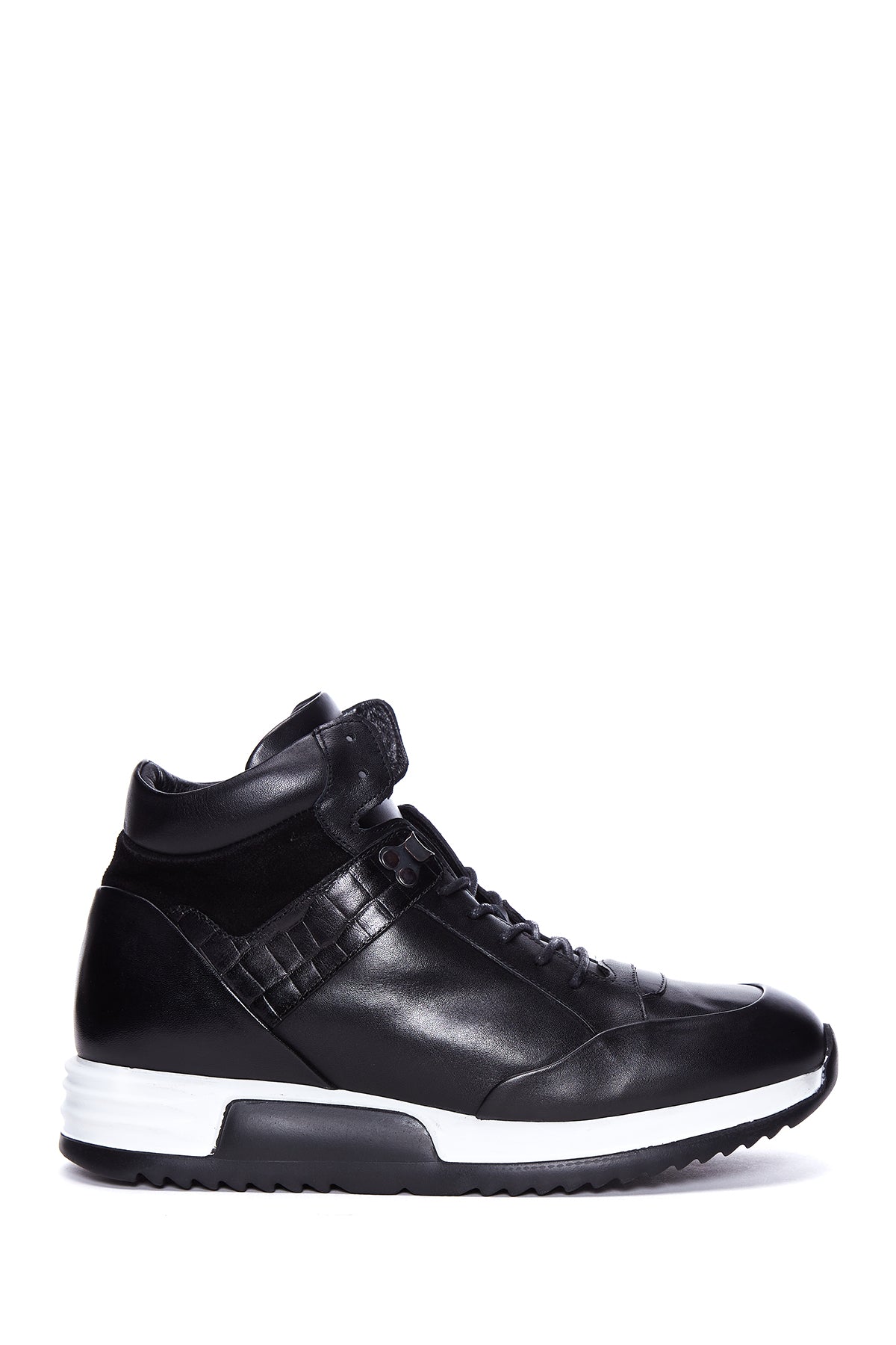 Men's Leather High Top Sneaker 22WFD612218 | Derimod