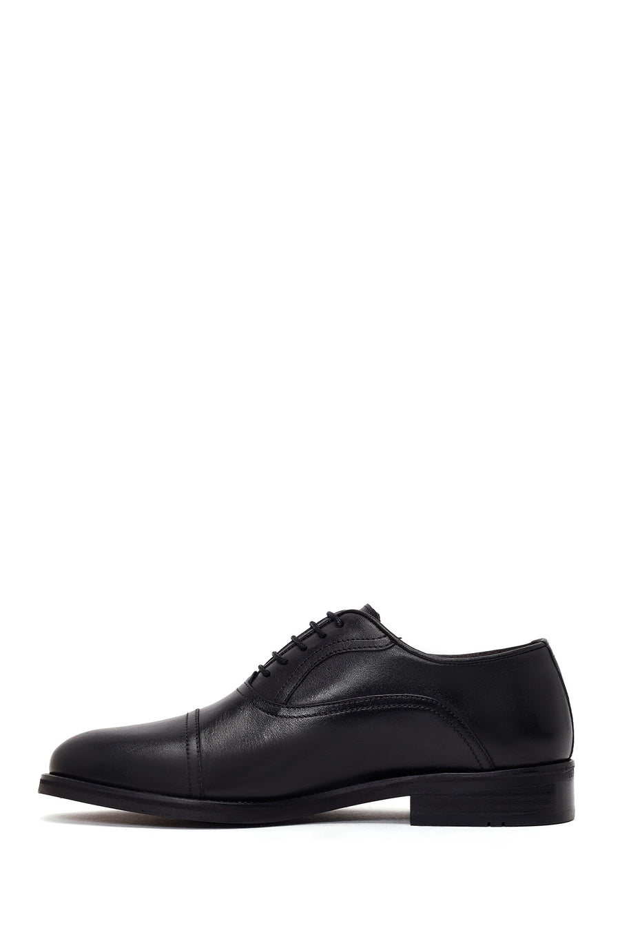 Male Black Lace-up Leather Casual Shoes
