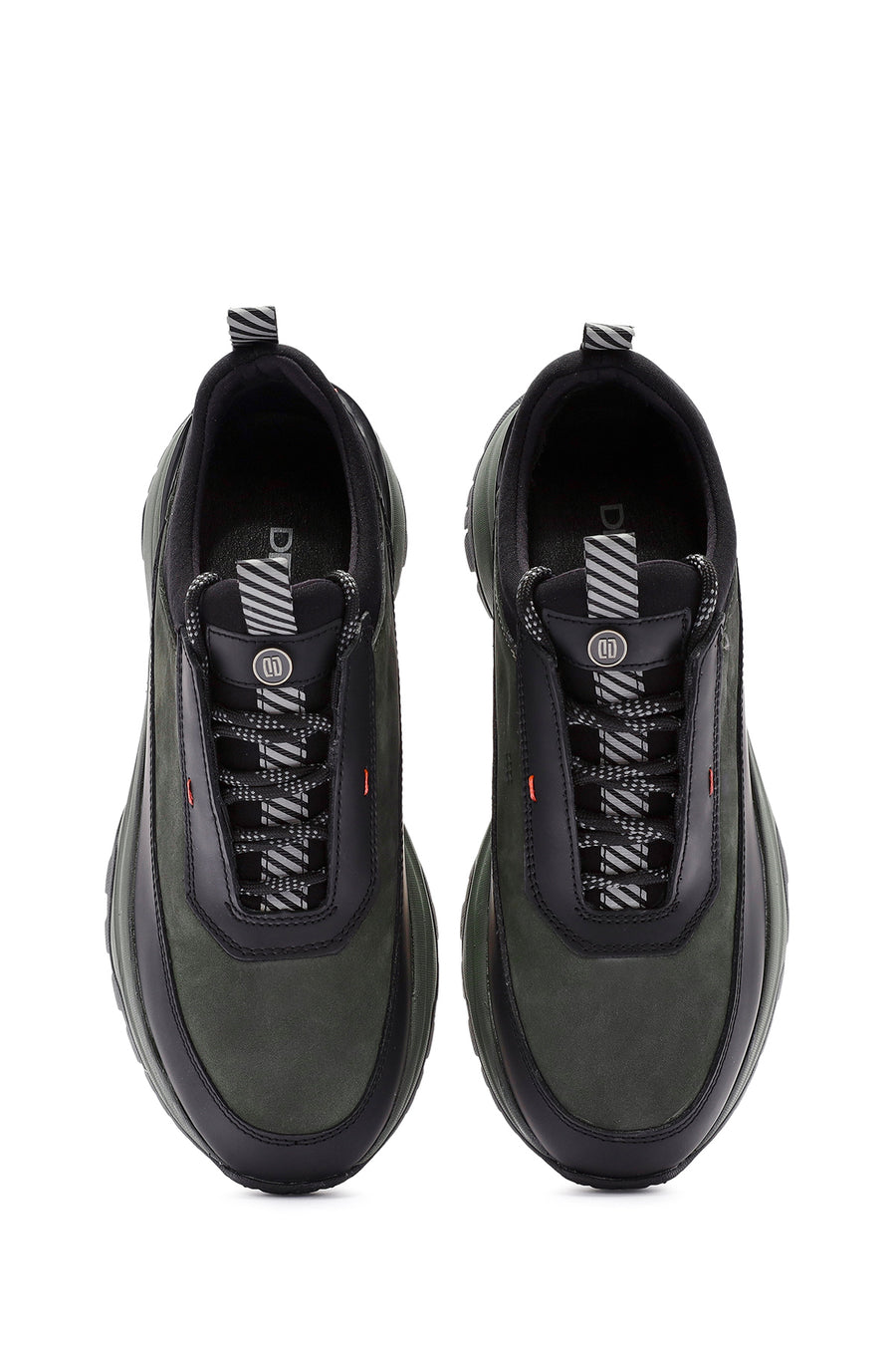 Erkek Yeşil Bağcıklı Nubuk Deri Sneaker