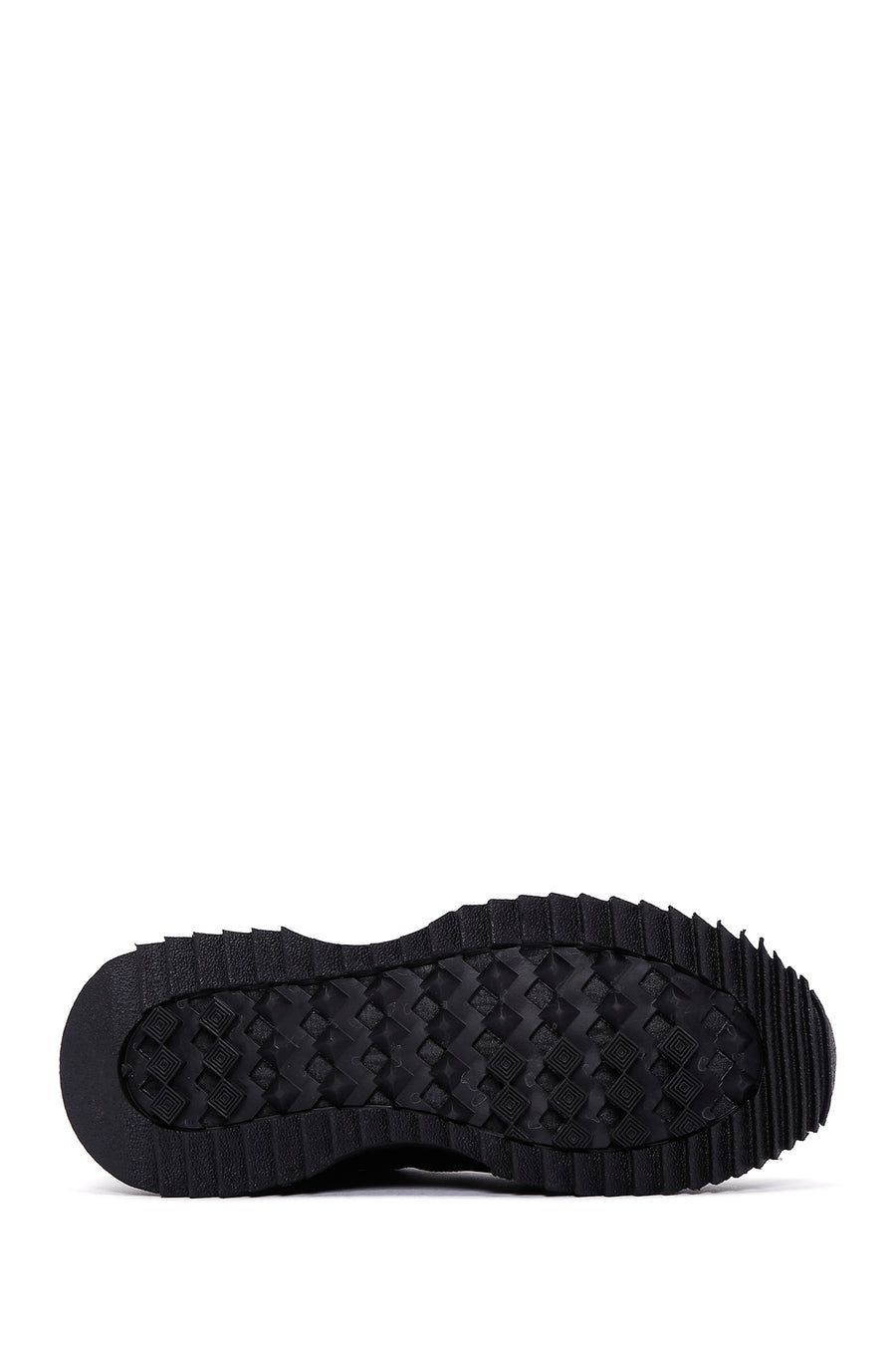 Men's Black Leather Suede Detailed Sneaker