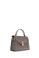 Women's Bronze Long Strap Printed Handbag | Derimod