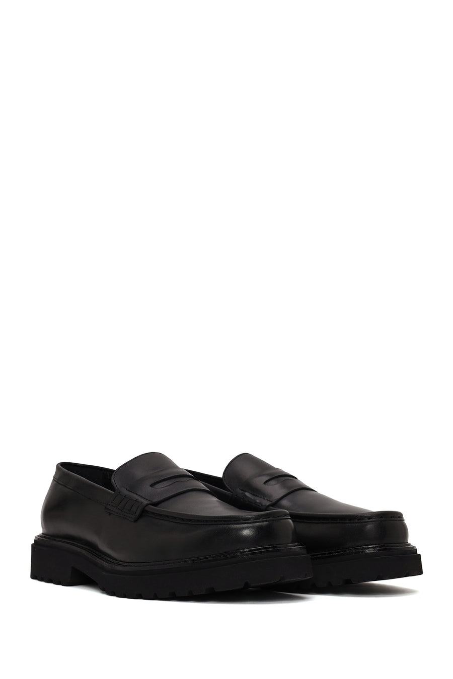 Male Black Leather Casual Loafer