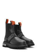 Harley Davidson Women's Black Nefud Leather Chelsea Boots | Derimod