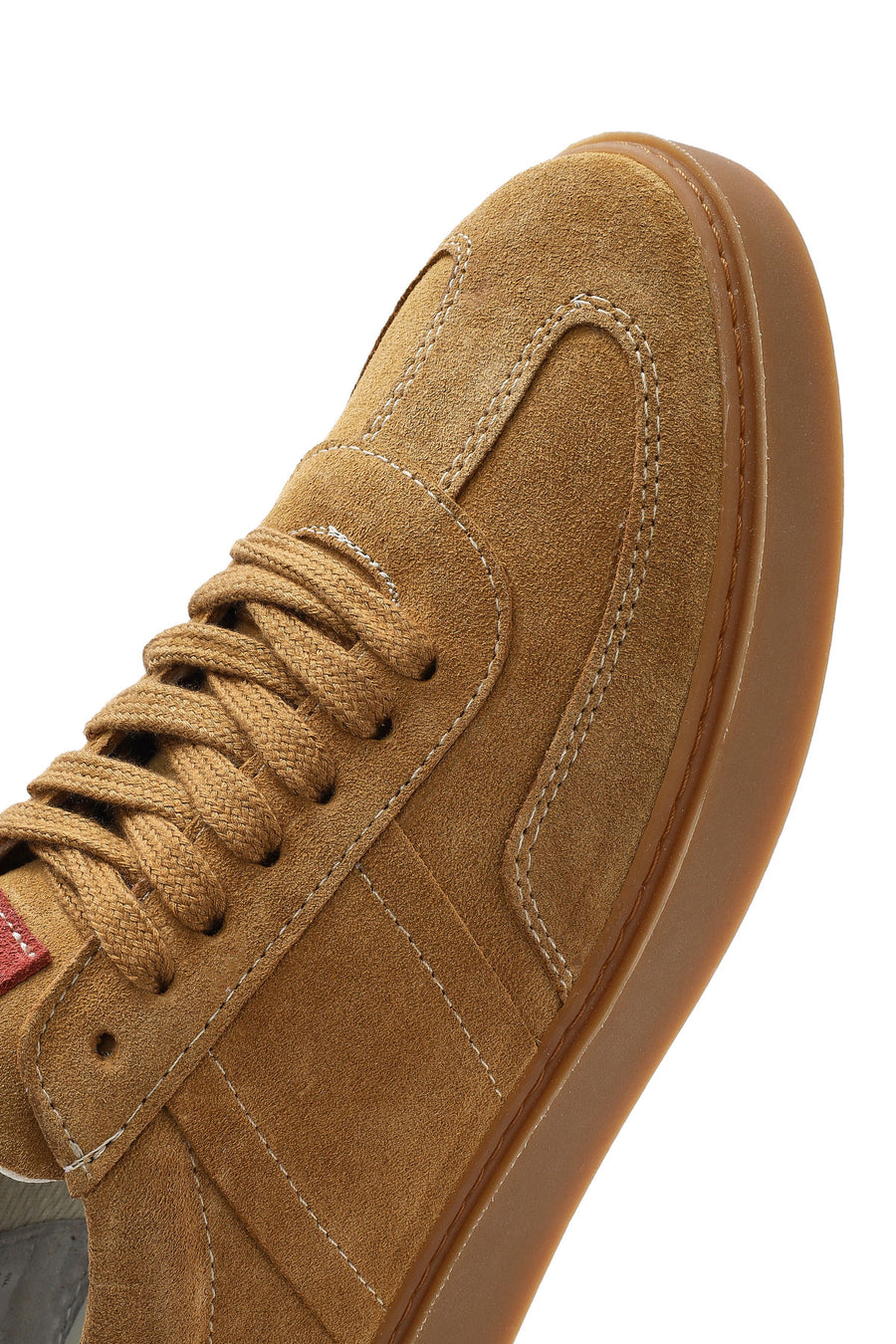 Kadın Taba Bağcıklı Süet Deri Sneaker