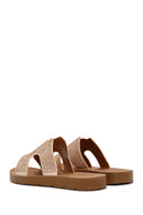 Women's Gold Stone Slippers | Derimod