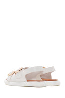 Women's White Double Buckle Comfort Sandals | Derimod