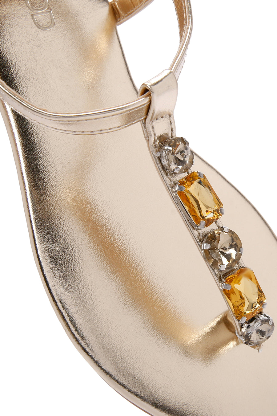 Women's Gold Stone Flip-Flop Sandals