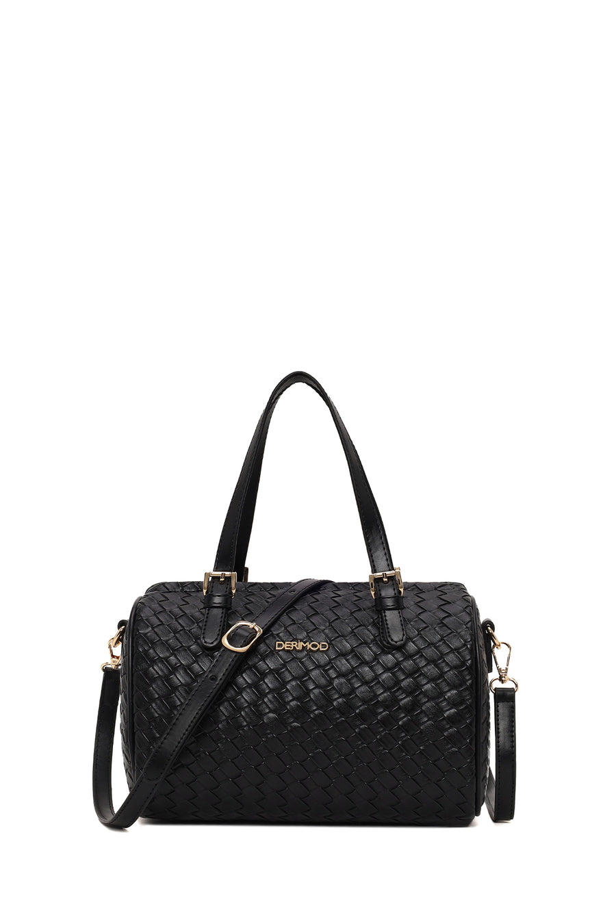 Woman Black Long-Strap Woven Shoulder Bag WB500004SO | Derimod