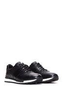 Men's Black Lace-Up Leather Casual Sneaker | Derimod