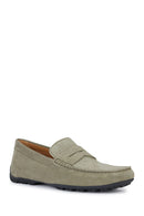 Geox Men's Green Kosmopolis + Grip Suede Leather Casual Loafer | Derimod