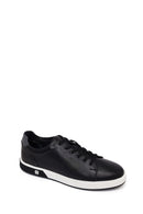 Erkek Siyah Bağcıklı Deri Sneaker | Derimod