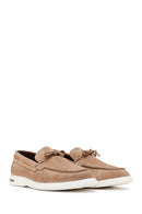 Erkek Vizon Süet Deri Casual Loafer | Derimod
