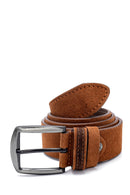 Men's Tan Casual Leather Belt | Derimod