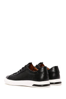 Men's Black Lace-up Thick-Sole Leather Sneaker | Derimod