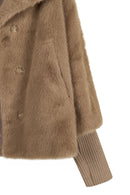 Ampezzo Woman Beige Short Teddy Coats | Derimod