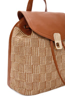 Women's Beige Straw Backpack | Derimod